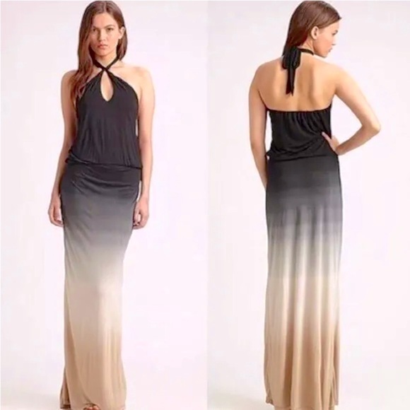 Young Fabulous & Broke Dresses & Skirts - Young Fabulous & Broke Ombre Keyhole Halter Maxi Dress